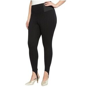 Eloquii Black Miracle Flawless Stirrup Leggings Size 22